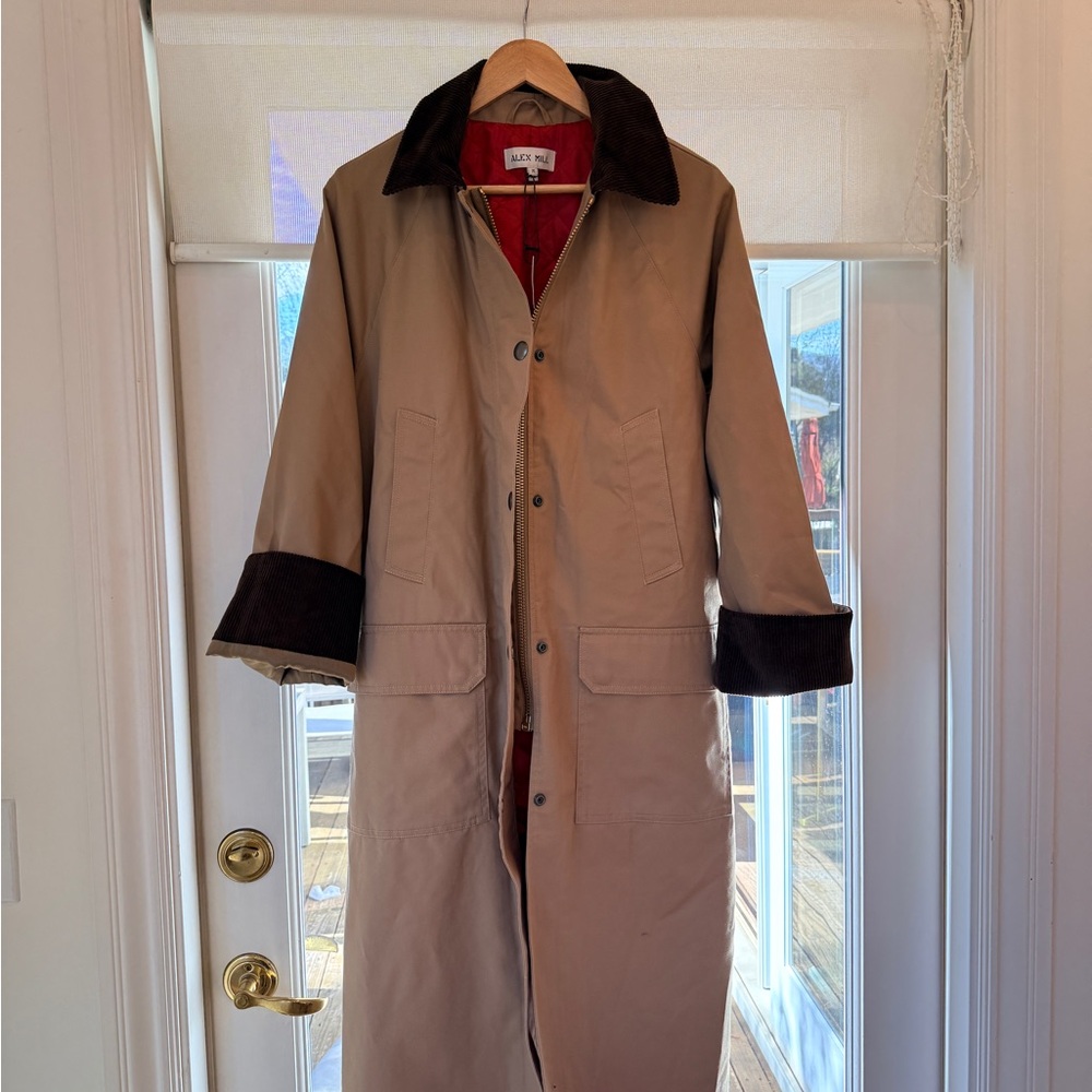 Alex Mill Tan Coat with Brown Accents - Picture 2 of 5